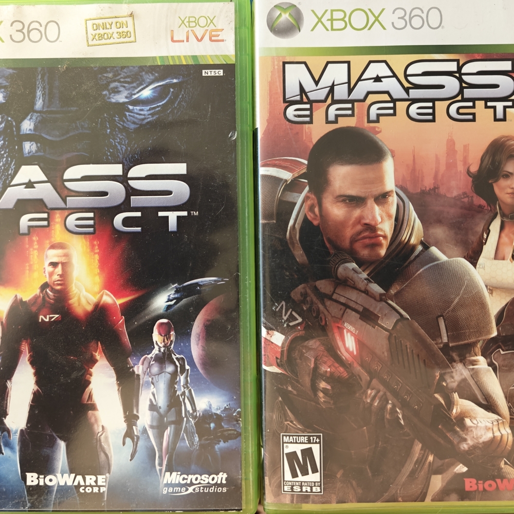 Microsoft Xbox 360 Mass Effect Game Duo - Green Cases